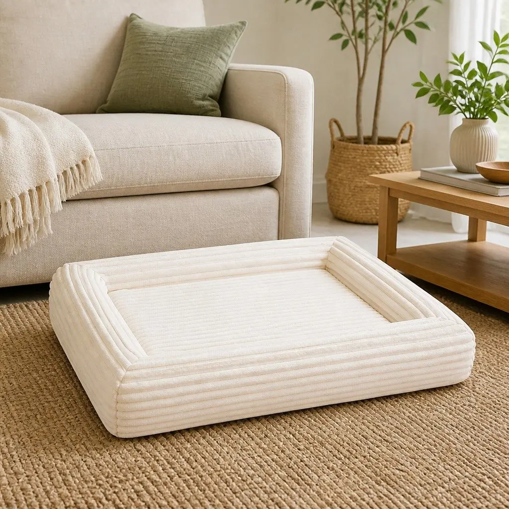 Orthopedic Dog Bed Large Egg Crate Foam Waterproof Corduroy Cover