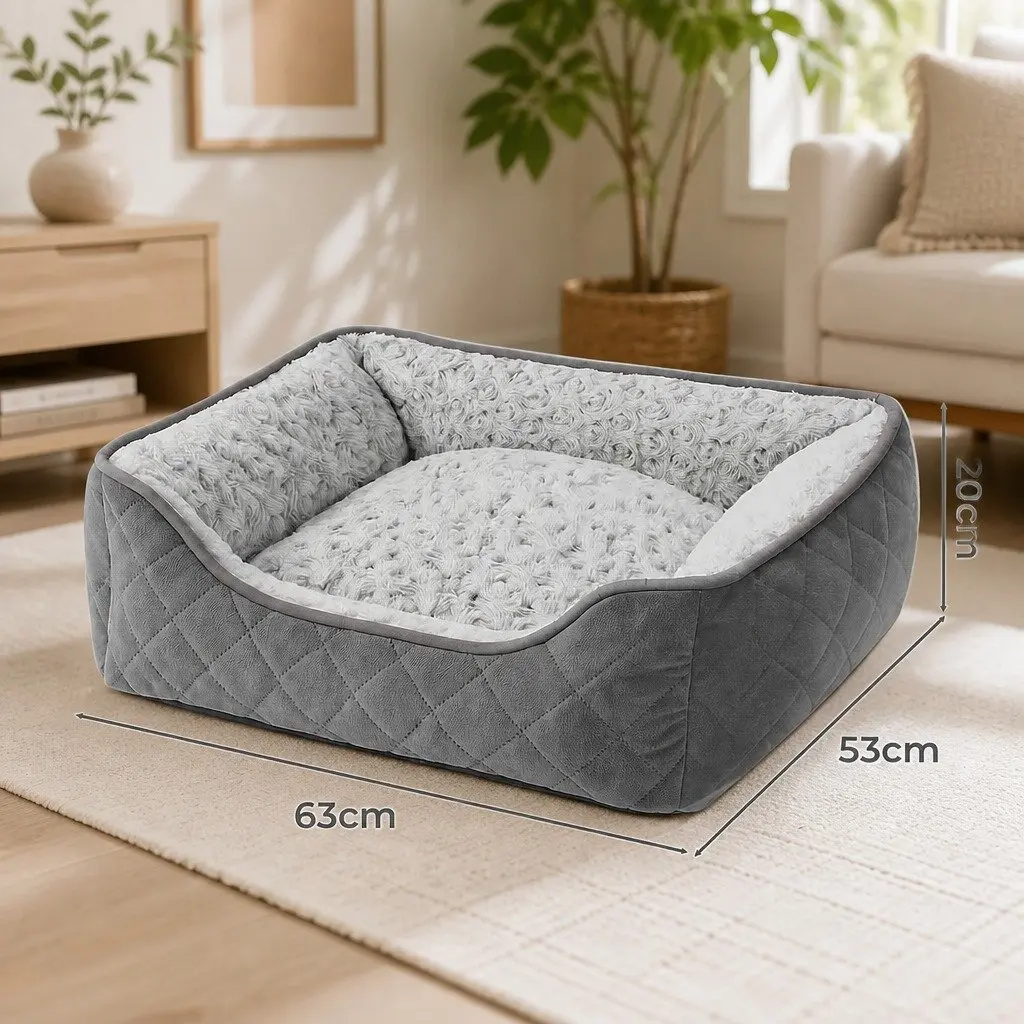 Pet Calming Bed Orthopedic Dog Cushion Fluffy Washable Medium M Soft Comfort