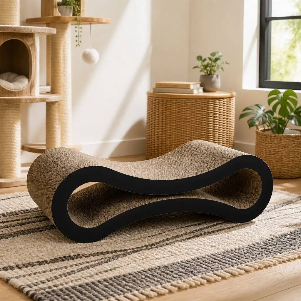 Cat Scratcher Board Bed 50cm Extra-Large Cardboard Lounger Multi-Functional