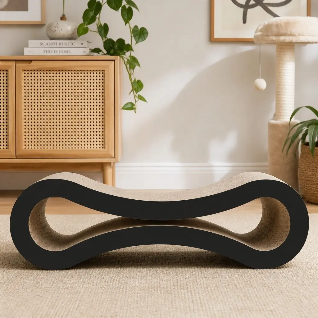 Cat Scratcher Board Bed 50cm Extra-Large Cardboard Lounger Multi-Functional