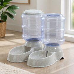 Automatic Pet Feeder Water Dispenser Set 3.5L Gravity System Cats Small Dogs
