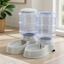 Automatic Pet Feeder Water Dispenser Set 3.5L Gravity System Cats Small Dogs