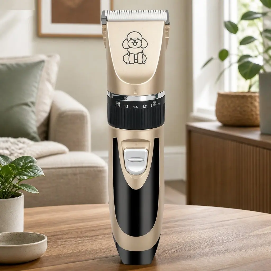Pet Clipper Cordless Rechargeable Quiet Grooming Trimmer Kit Gold