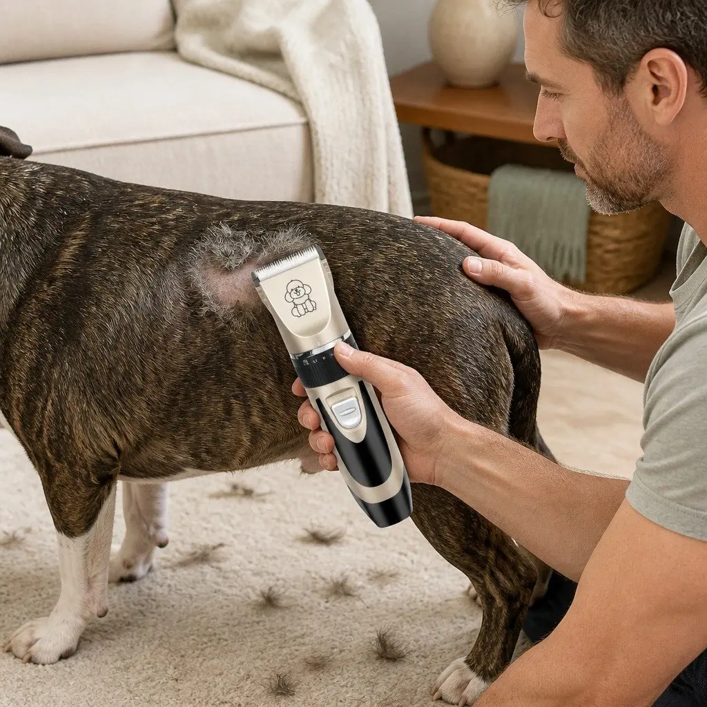 Pet Clipper Cordless Rechargeable Quiet Grooming Trimmer Kit Gold