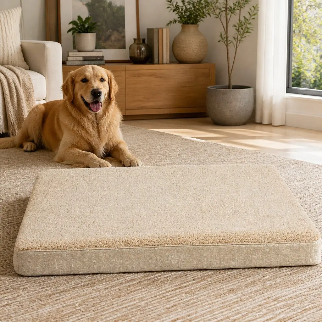 Dog Bed Pet Mat Soft Cushion Removable Washable Cover Indoor Sleeping Mat