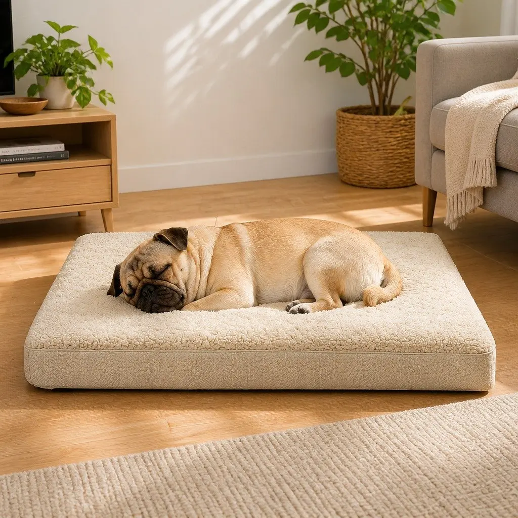 Dog Bed Pet Mat Soft Cushion Removable Washable Cover Indoor Sleeping Mat