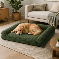 Dog Bed Pet Mat Orthopedic Foam Cushion Non Slip Indoor Sofa Bolster Washable