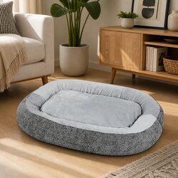 Pet Bed Orthopedic Plush Washable Non Slip Indoor Dog Cushion Soft Bolster