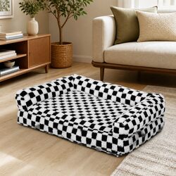 Orthopedic Dog Bed Memory Foam Pet Mattress Mat Calming Sofa Style Small Dogs
