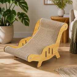 Cat Scratcher Bed Lounge Chair Two-in-One Resting Pad Indoor Furniture