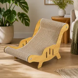 Cat Scratcher Bed Lounge Chair Two-in-One Resting Pad Indoor Furniture