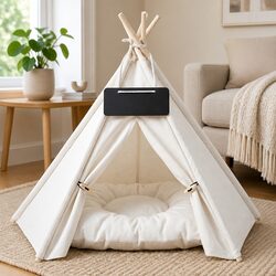 Pet Tent Dog Bed Indoor Hideaway Small Dogs Puppies Cats Washable Cushion