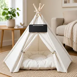 Pet Tent Dog Bed Indoor Hideaway Small Dogs Puppies Cats Washable Cushion