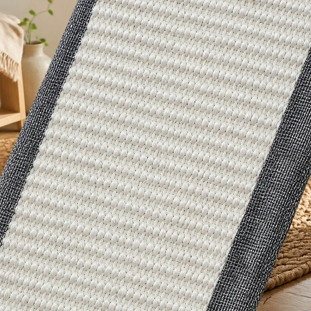 Large Cat House Bed Multi-Level Foldable Grey Linen Fabric Indoor Condo Scratcher