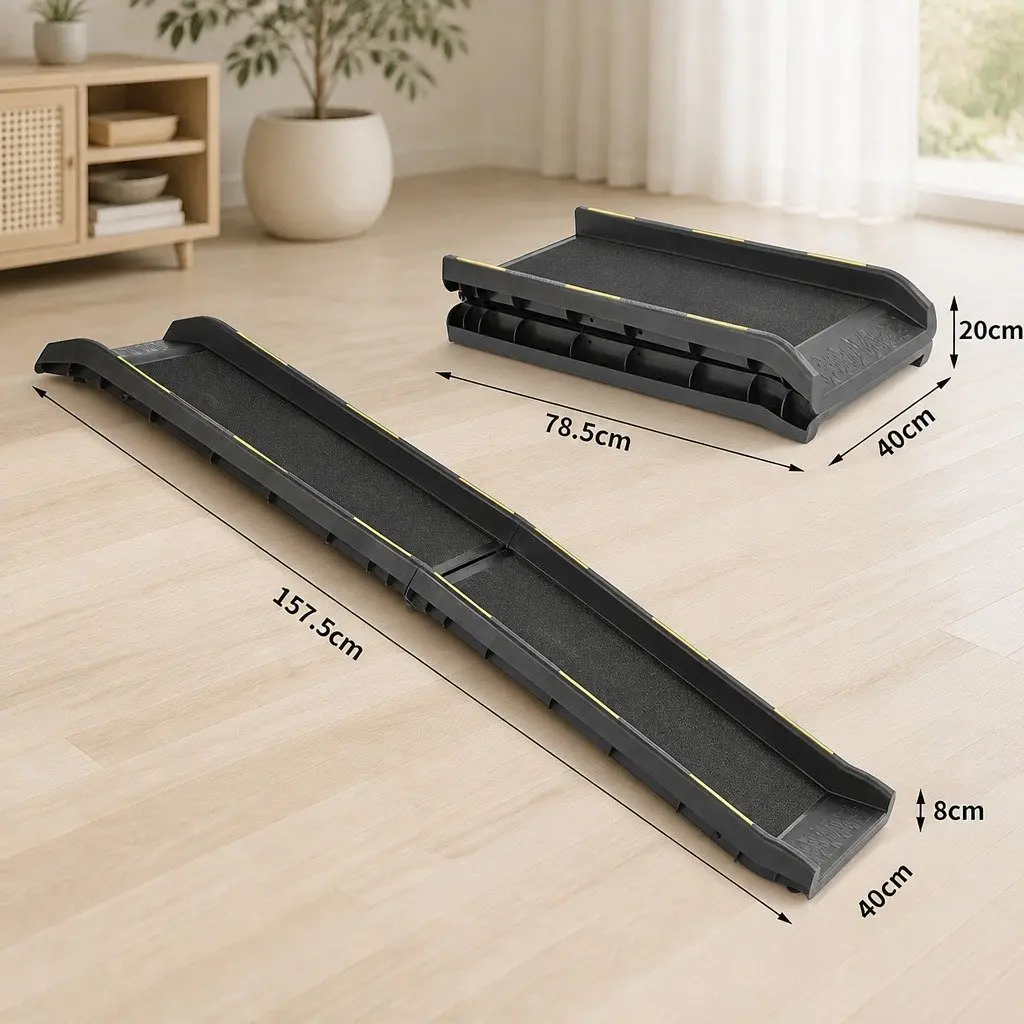 Dog Ramp Foldable Portable Large Breed Safe Access Black