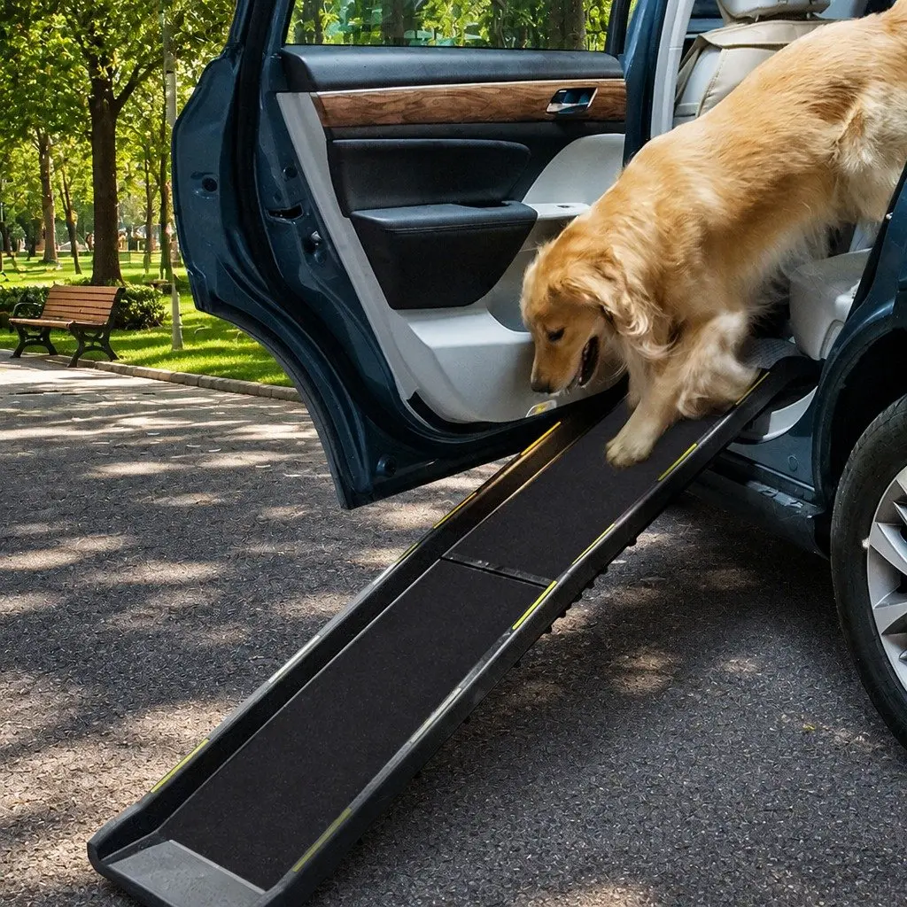 Dog Ramp Foldable Portable Large Breed Safe Access Black