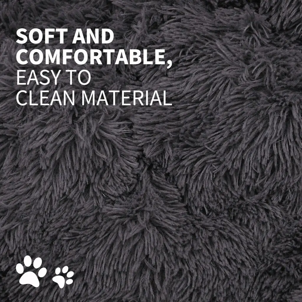 Pet Bed Warm Soft Washable Calming Mat XXL Dark Gray