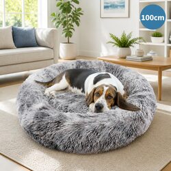 Extra Large Pet Bed Dog Cat Calming Cave Sleeping Mat Washable Comfy 100cm