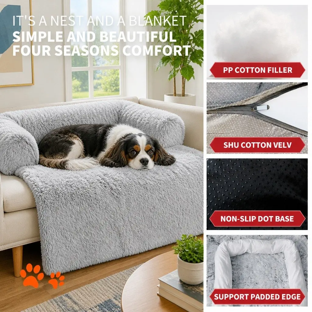 Pet Sofa Bed Waterproof Cover Protector Large Gradient Grey