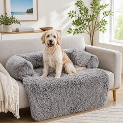 XL Pet Sofa Bed Dog Calming Cushion Plush Mat Cover Protector Furniture