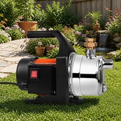 Garden Water Pump 1500W Max Pressure Irrigation Tank Stainless Steel Farm House