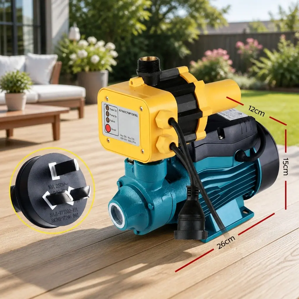 Peripheral Water Pump 0.5HP Electric Garden Irrigation Pool Booster Yellow