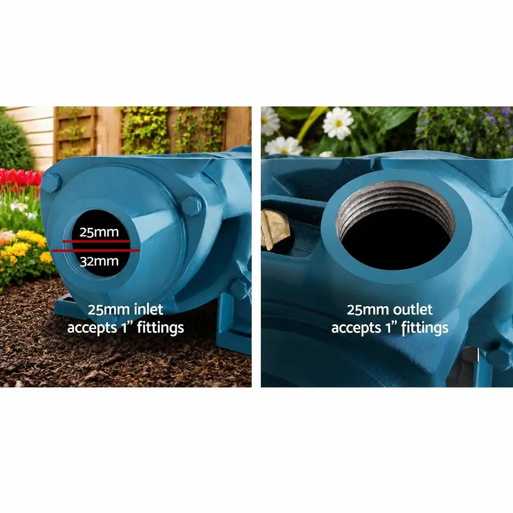 Irrigation Pump Clean Water Pump 0.5HP Rust Resistant Brass Impeller Blue