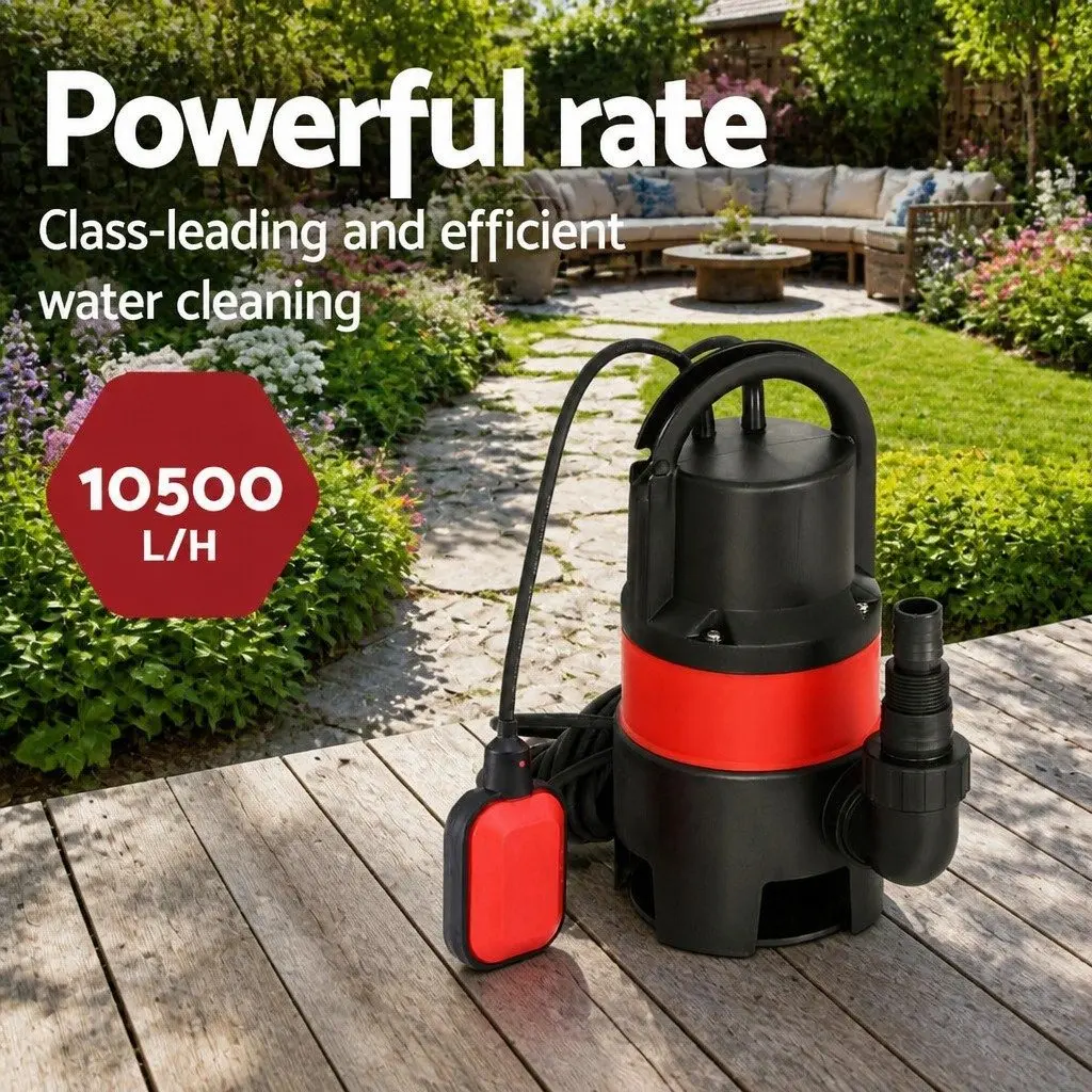 Submersible Pump 550W Heavy-duty Oil-cooled Electric Motor Portable Red