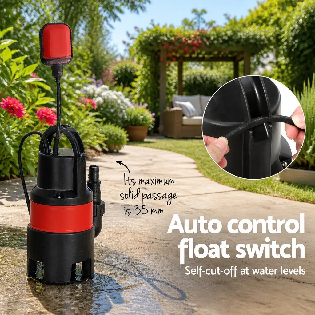 Submersible Pump 550W Heavy-duty Oil-cooled Electric Motor Portable Red