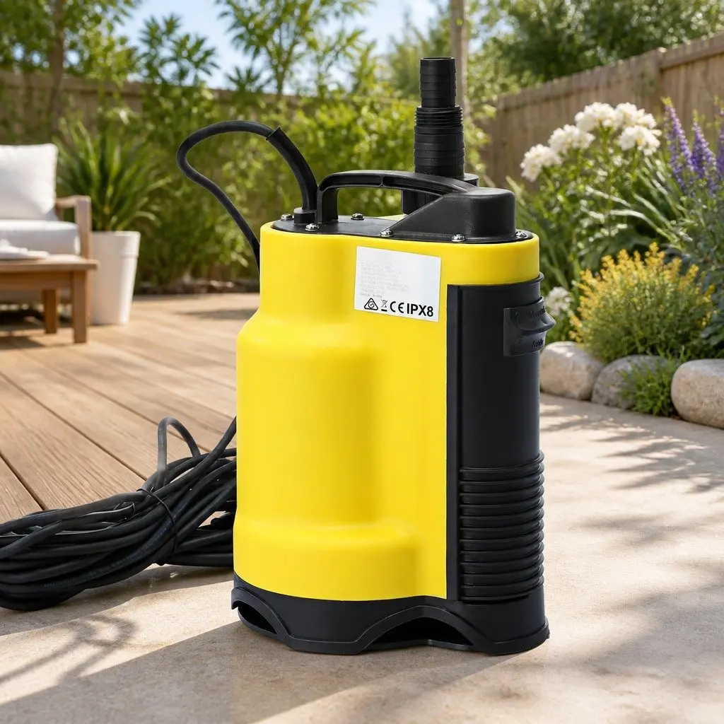 Submersible Pump 400W Dirty Water Portable 10m Cable Yellow