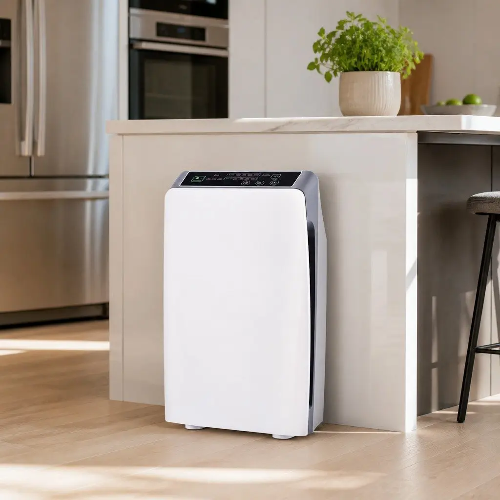 Air Purifier 4 Layer Filtration HEPA Filter White Ioniser Remote Control