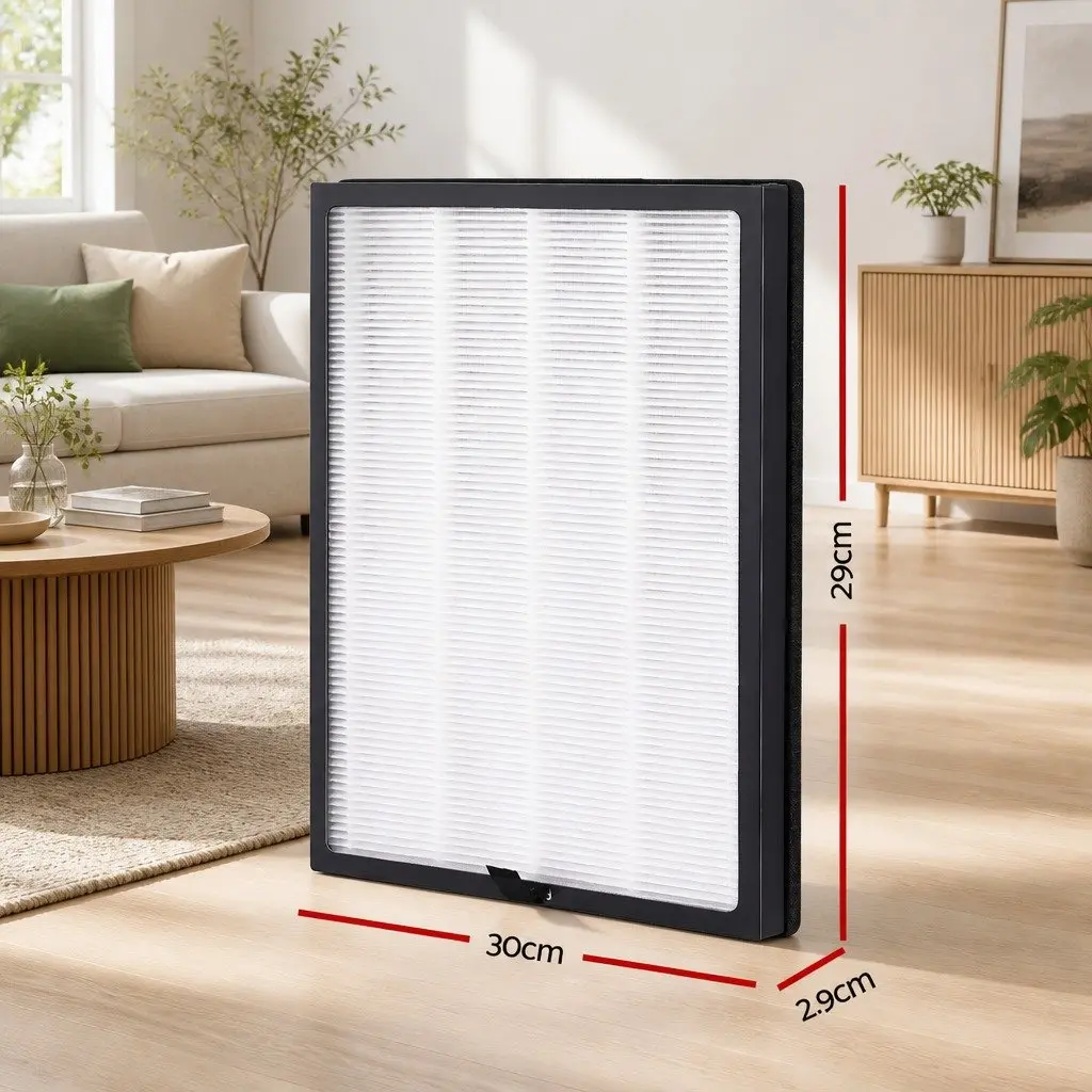 Air Purifier Replacement Filter H12 HEPA Activated Carbon Cotton 30x29x2.9cm Black