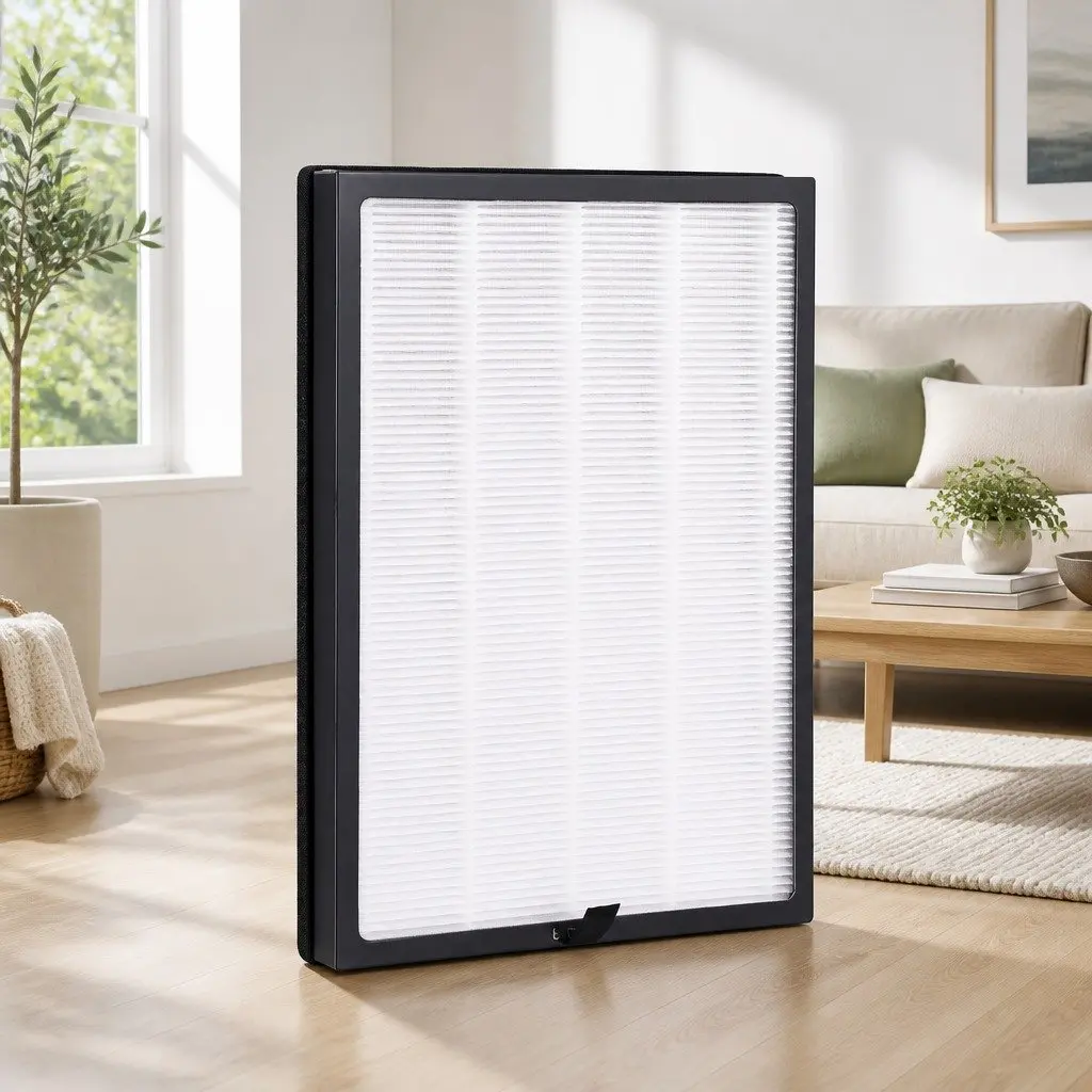 Air Purifier Replacement Filter H12 HEPA Activated Carbon Cotton 30x29x2.9cm Black