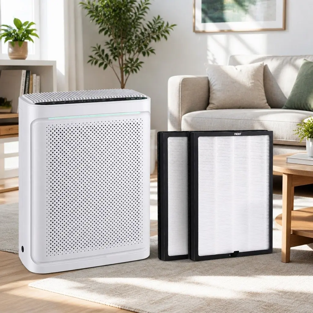 Air Purifier H12 HEPA Filter PM2.5 Display White 200m³/h CADR for Rooms 20 to 30m²