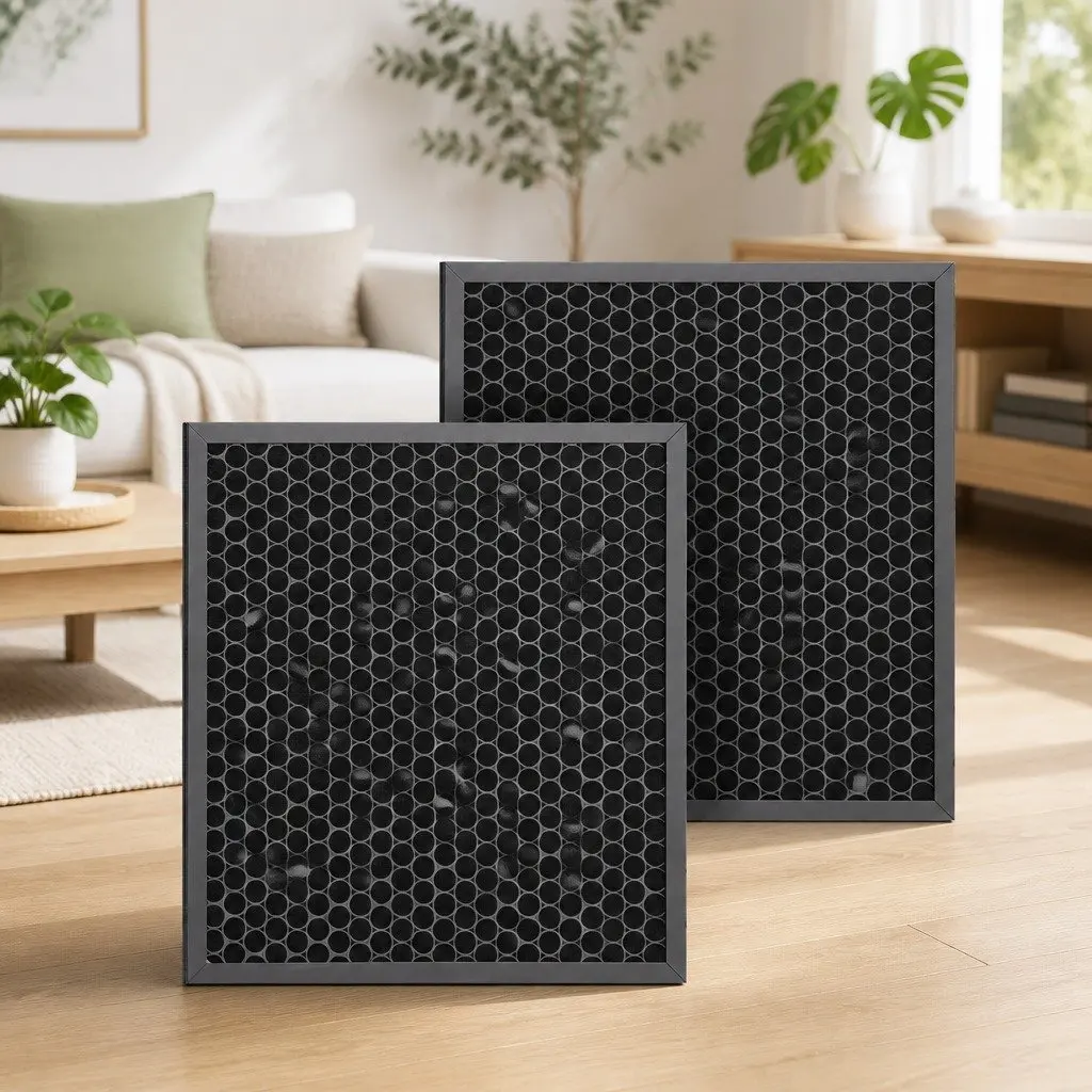 Air Purifier Filter Replacement H12 HEPA 2 Pack Dual Intake Black