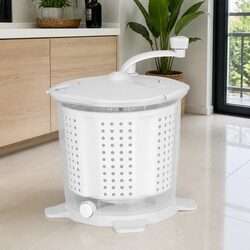 Portable Washing Machine Manual Dryer Compact Caravan Camping Apartment White