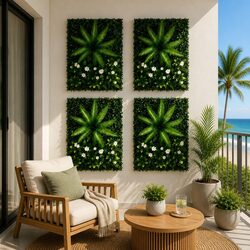 Artificial Plant Wall Panels 40X60CM Boxwood Greenery Backdrop Indoor Outdoor