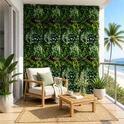 Artificial Plant Wall Panel 50x100cm Boxwood Hedge Backdrop Green Decor Indoor