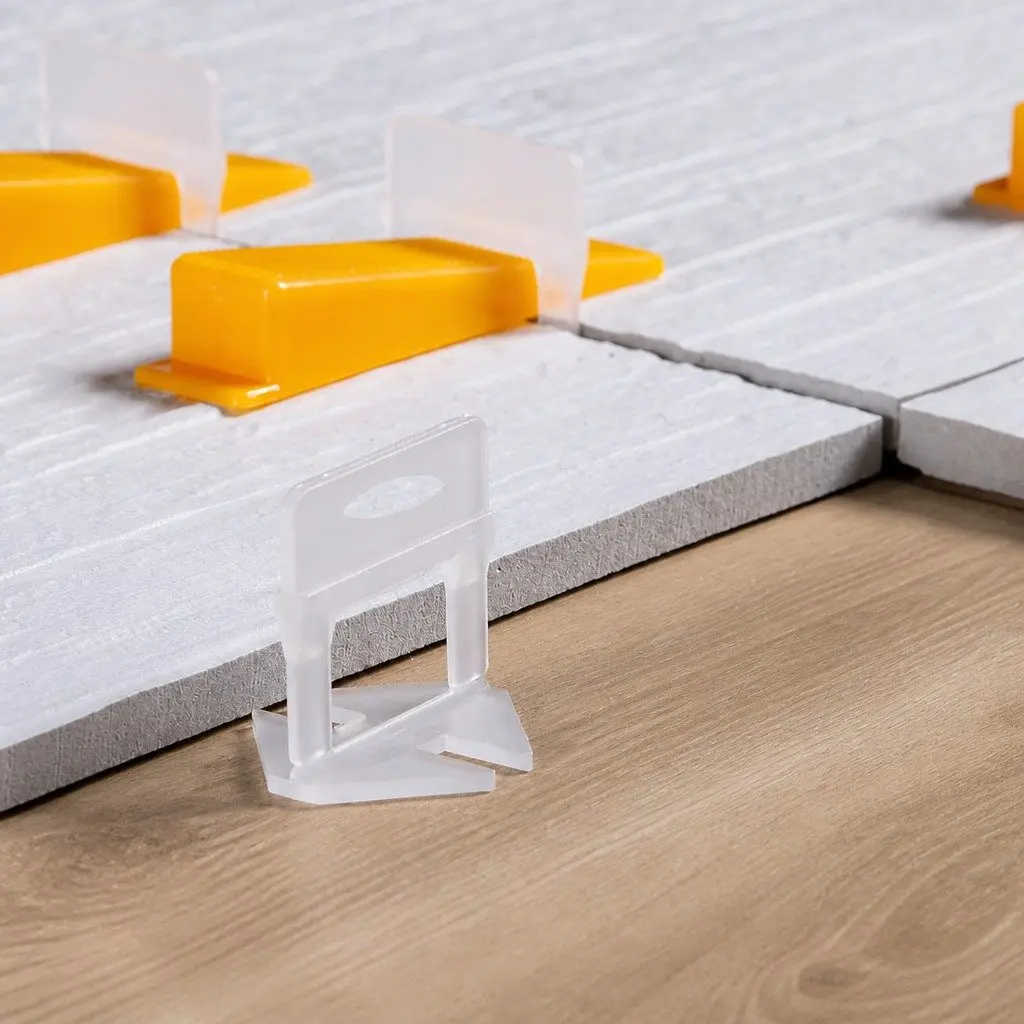 Tile Leveling System Clips 1.5mm Spacing Installation Tool Kit 400pcs Polypropylene Plastic White