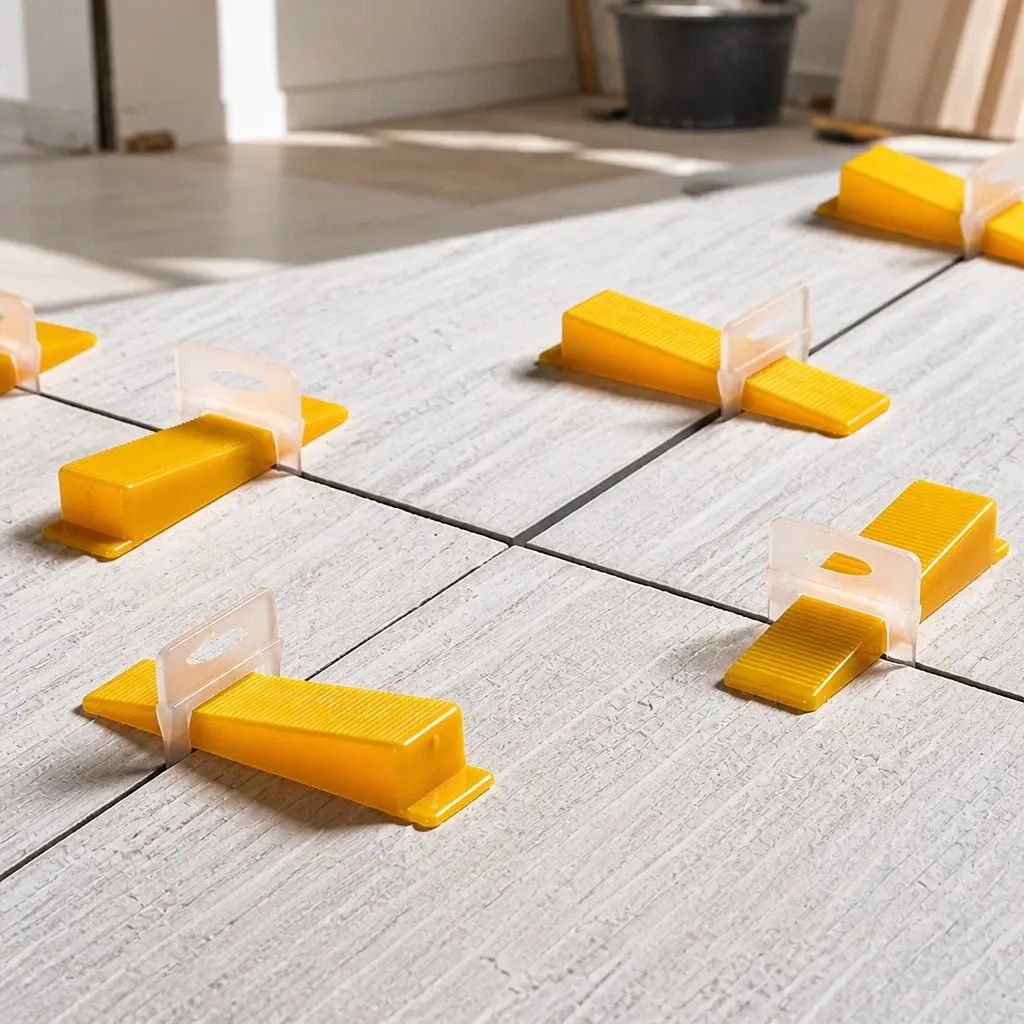 Tile Leveling System Complete Kit Easy to Use Accurate Setting 3-15mm Tile Thickness White Yellow and Black