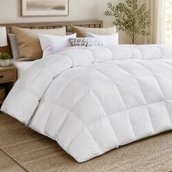 Queen Quilt All Season Siliconized Fibrefill Baffle Box Design Soft Polyester