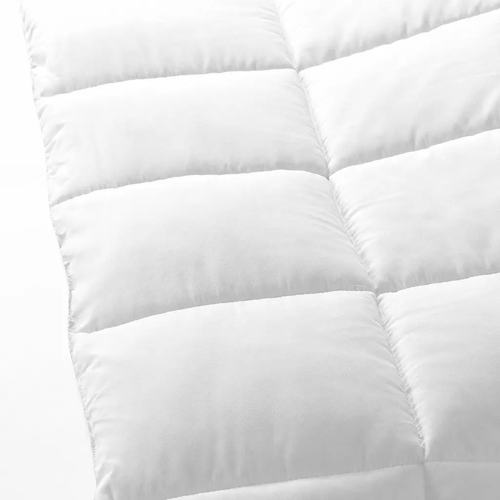Renewable Fiber Quilt Soft Breathable Hypoallergenic Double White 200GSM Box Stitched