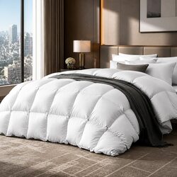 King Size Goose Down Feather Quilt 800GSM Winter Weight Doona Duvet White