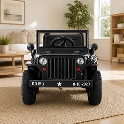 Kids Ride On Car Electric 12V Black Off-Road Jeep Toy with Remote Control