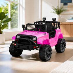 Kids Electric Ride On Car 12V Jeep Toy Remote Control Pink Girls Boys Gift