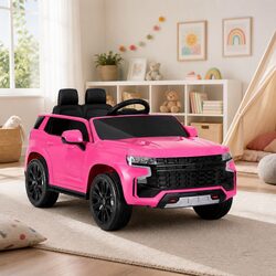 Kids Ride On Car 12V Electric Toy Pink Remote Control Manual Steering Pedal