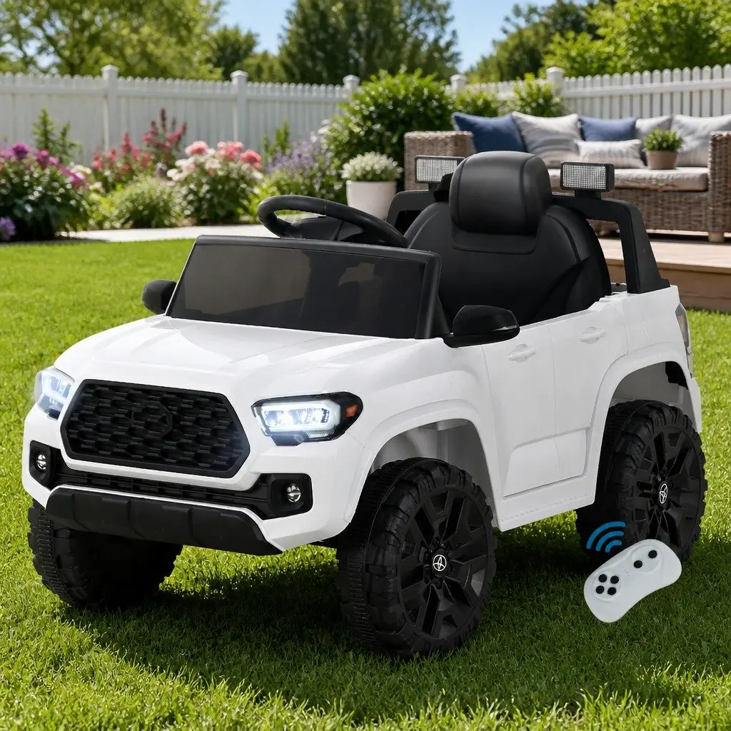 Ride On Car Tacoma 12V Electric Toy Vehicle Remote Control White