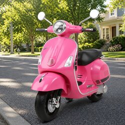Kids Electric Ride On Motorbike Pink 6V Battery Powered Toy Bike with Horn Music