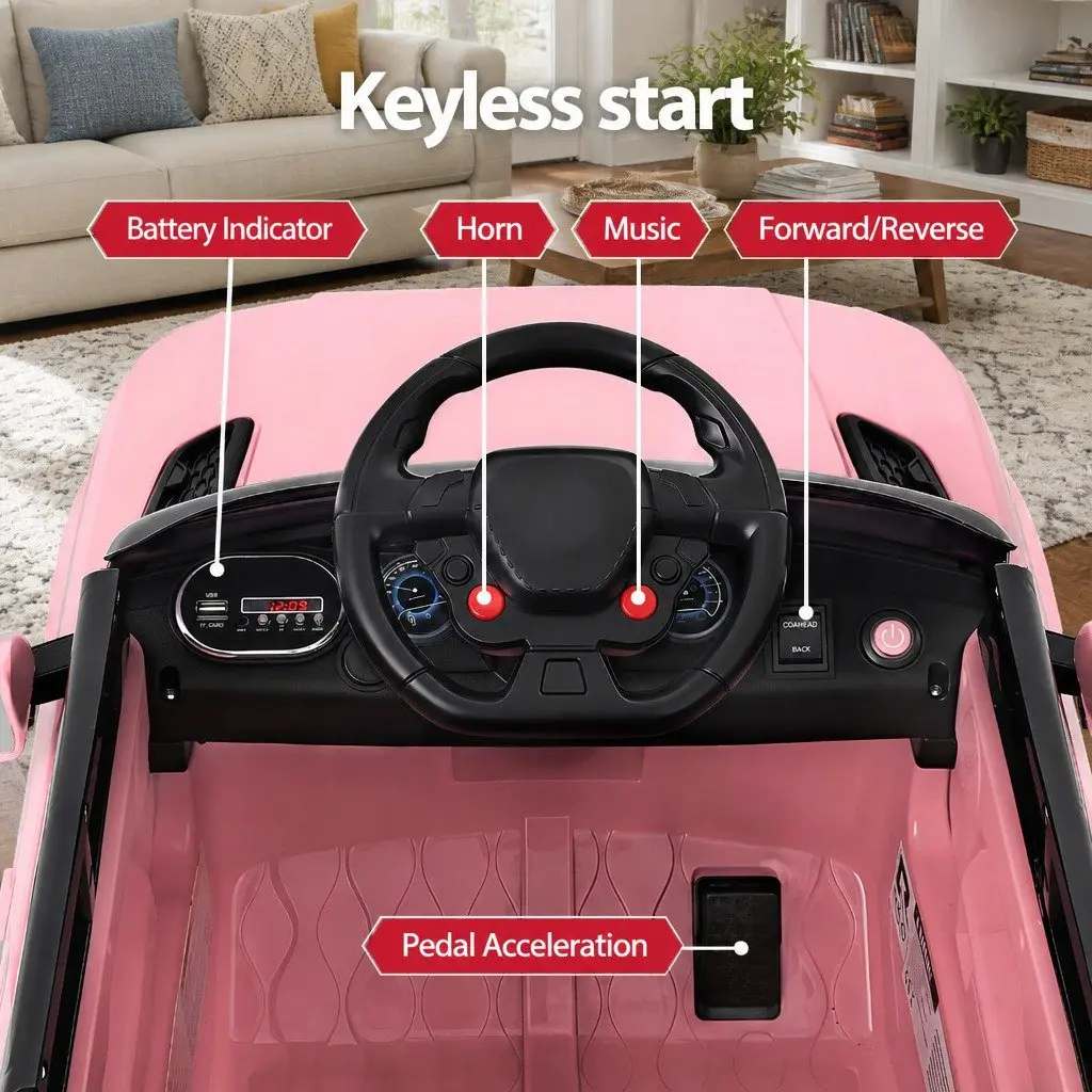 Kids Ride On Car 12V Remote Control SUV Pink for Children