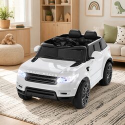 Kids Electric Ride On Car 12V Remote Control SUV Toy White Rechargeable Battery